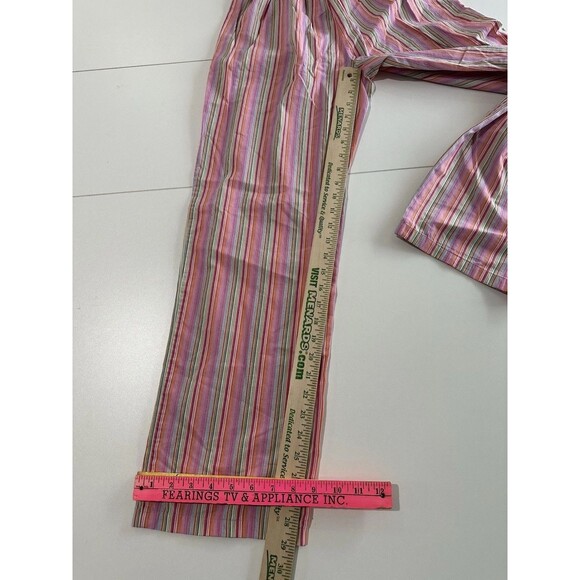 PINK x Victoria's Secret Pajama Pants S Blue Multicolor Stripe Bottoms PJ Sleep - Picture 4 of 7